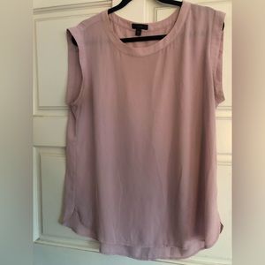 Jcrew sleeveless drapery top  curved hem14T pink
